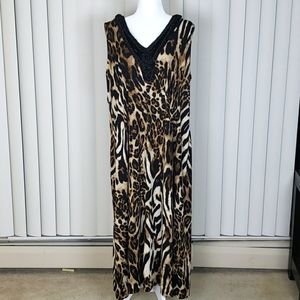 New Direction Women Plus Size Loepard Dress